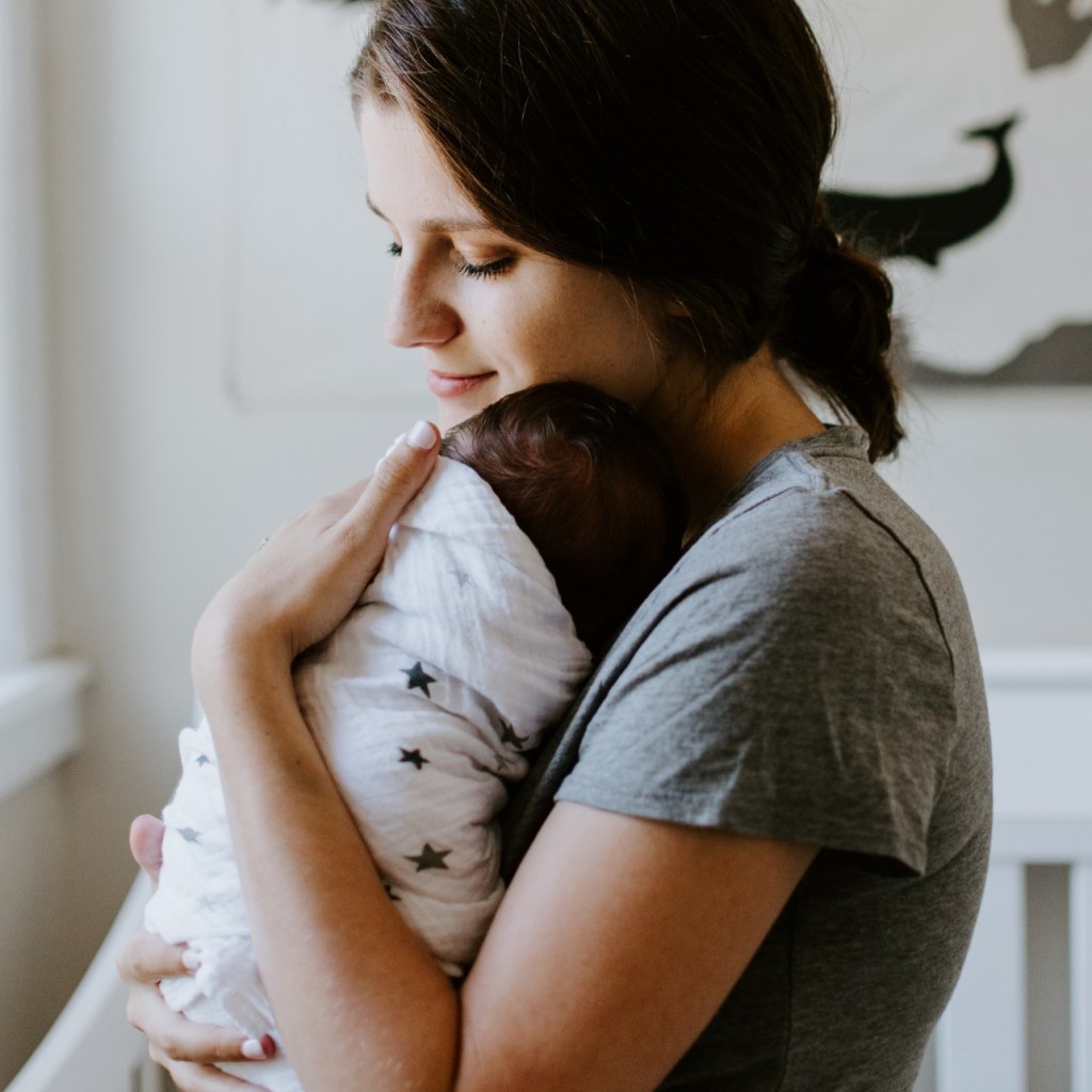 Mother holding baby
