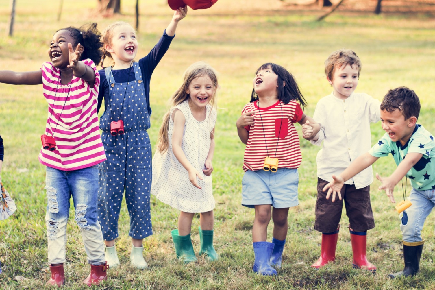 Group of kids in a park
