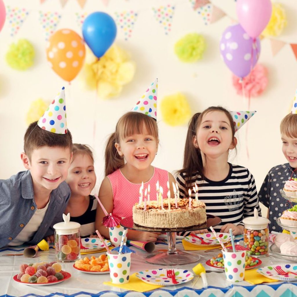 Children at a birthday party
