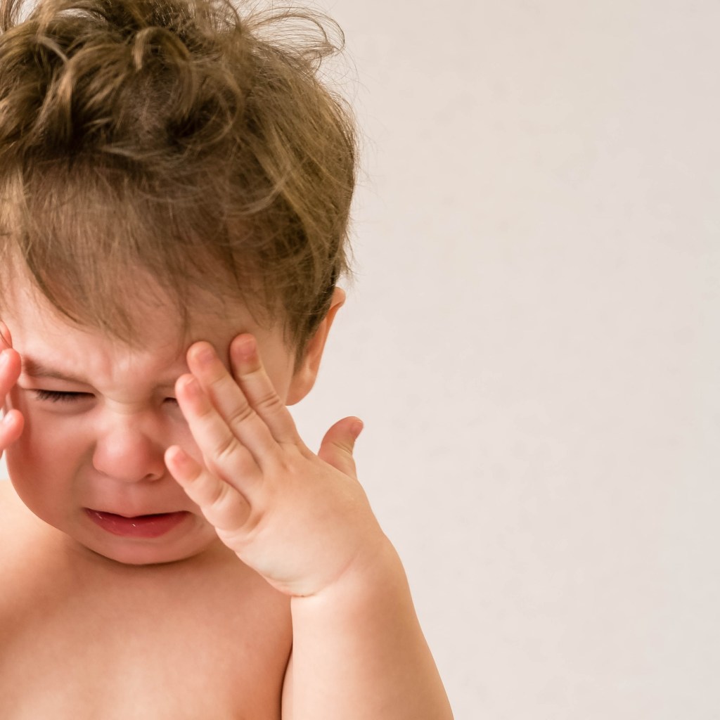 Toddler boy crying