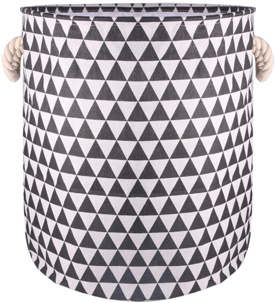Transparent Leaves Pattern 19.3 Large Sized Waterproof Foldable Laundry Hamper Bucket with Handles for Storage Bin,Kids Room,Home Organizer,Nursery Storage,Baby Hamper 