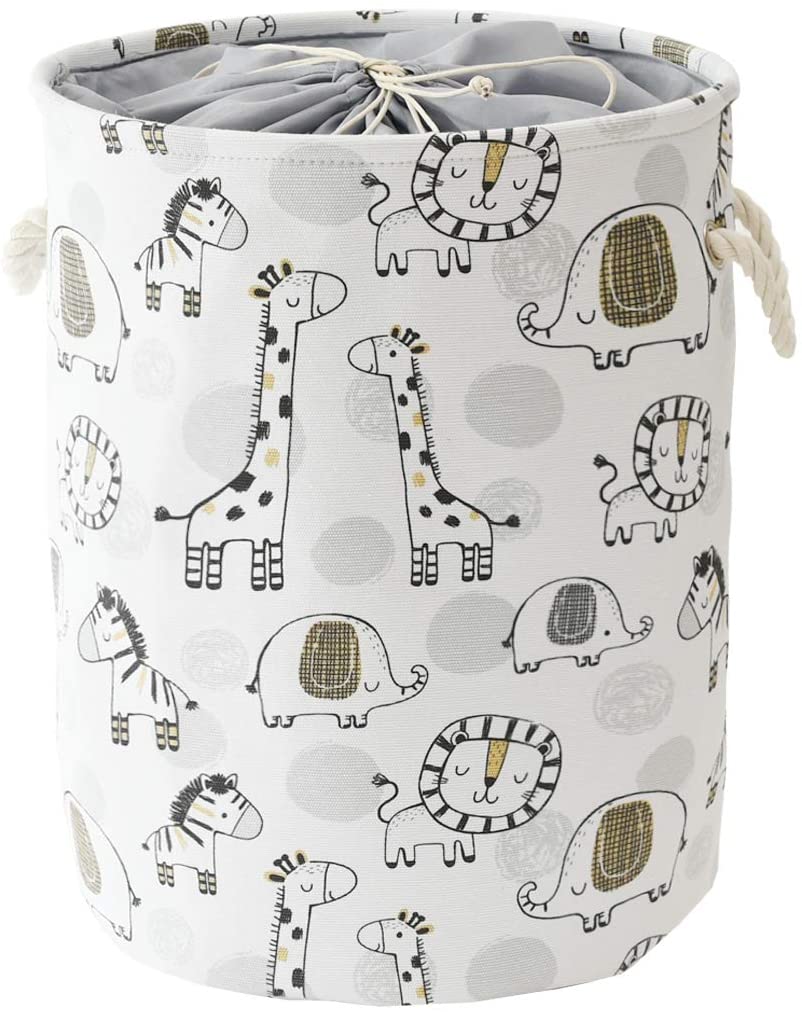 Felt Storage Basket and Baby Hamper for Nursery Parker Baby Nursery Laundry Hamper Gray 