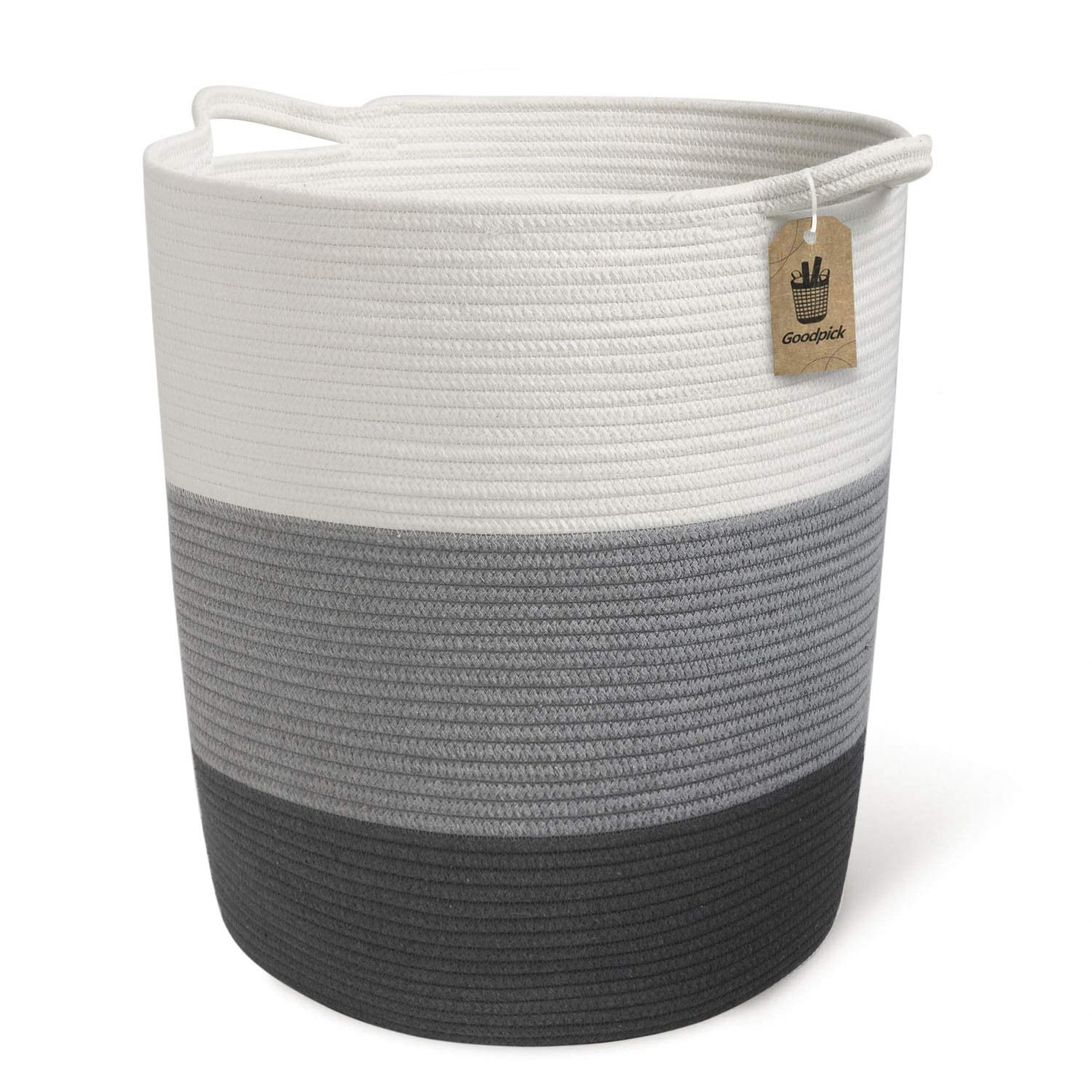 INDRESSME 17.8" x 15.8" x 13.8" Gray Baby Laundry Basket