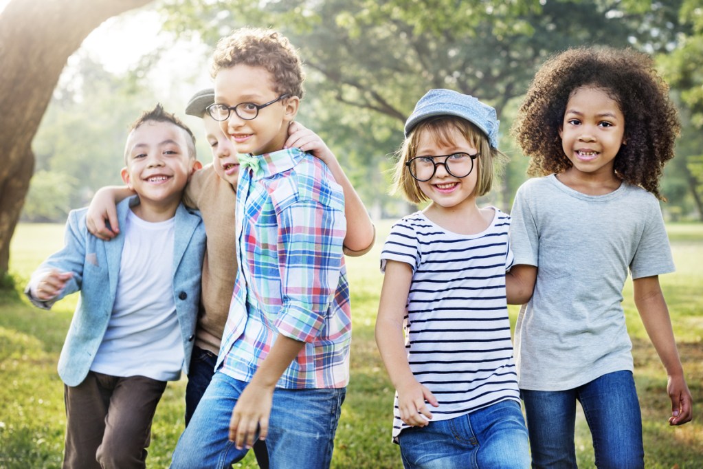 kids playing games outside.