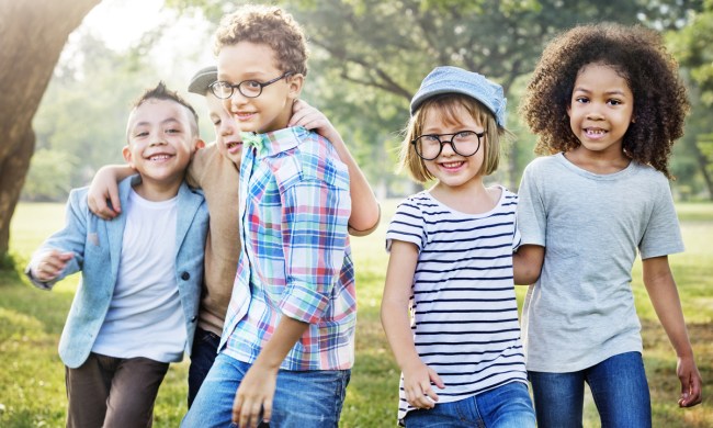 Kids playing games outside