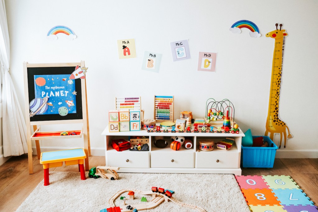 Montessori shelf playroom