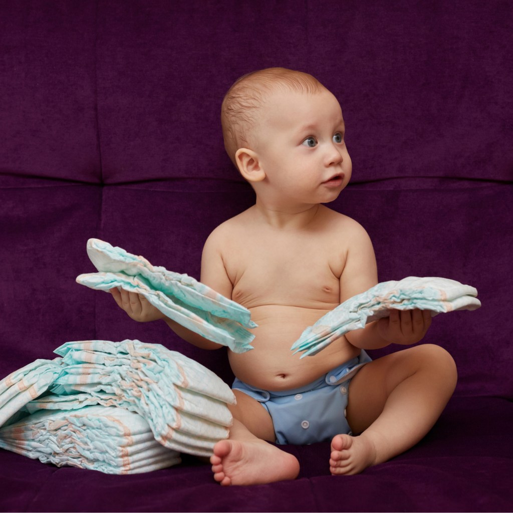 Baby boy with diapers