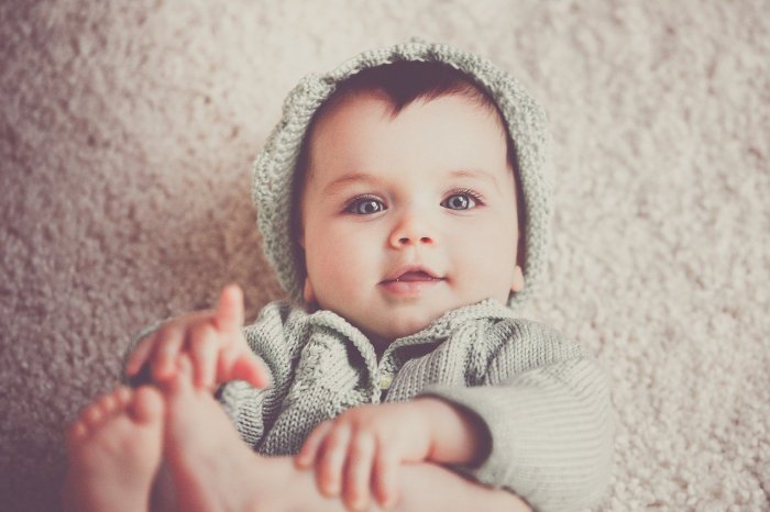 Baby with hat and sweater