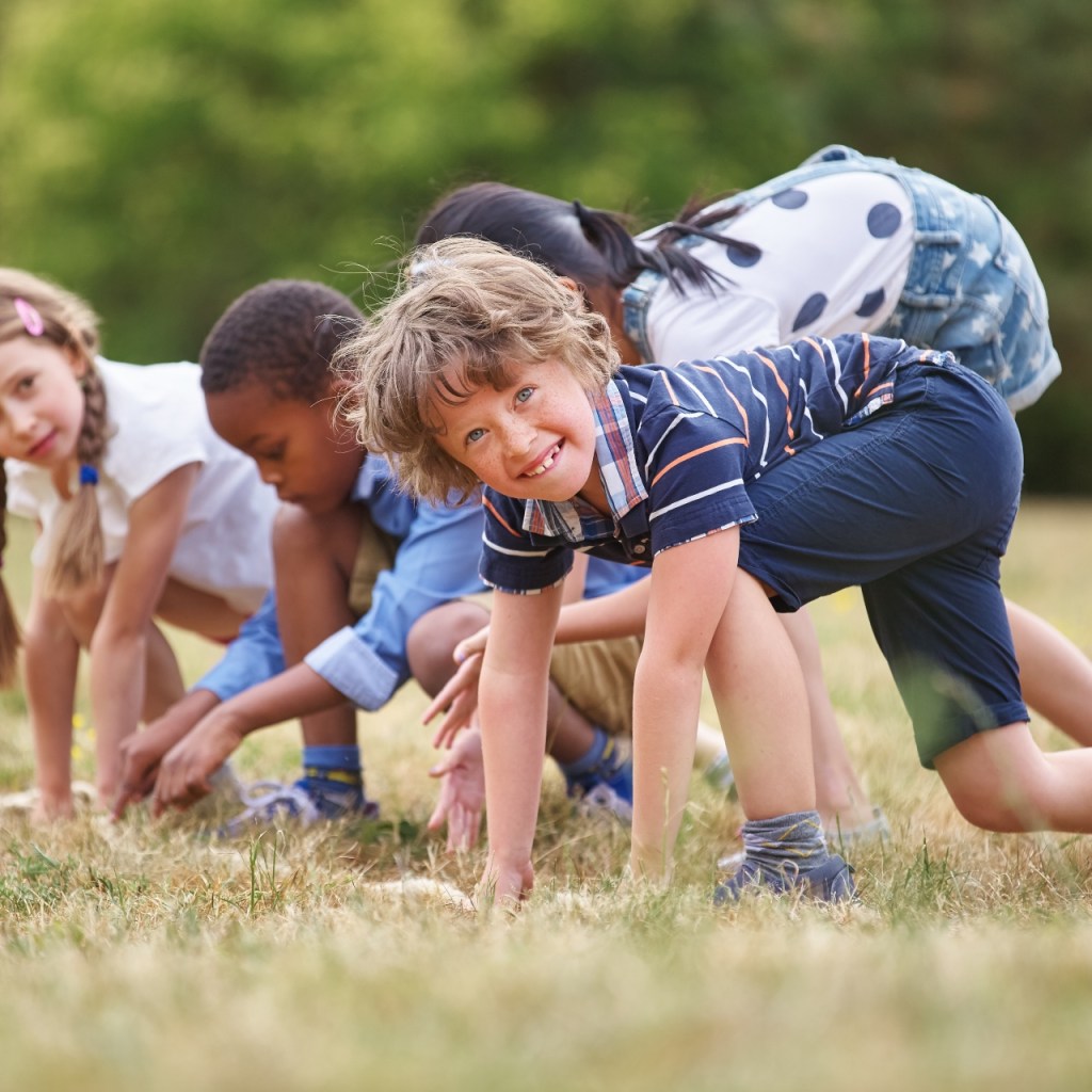 Children playing outside.