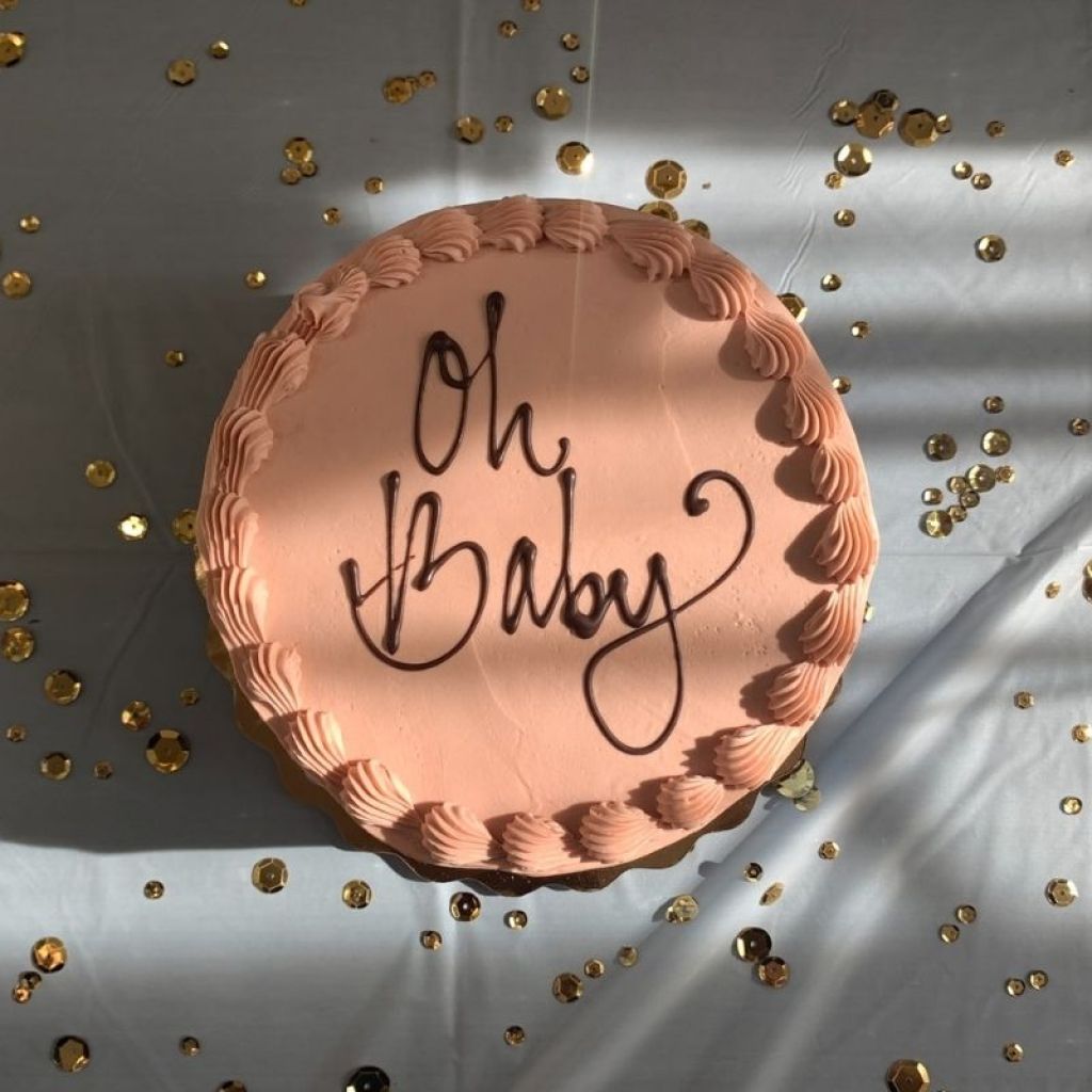 Cake for a baby shower.