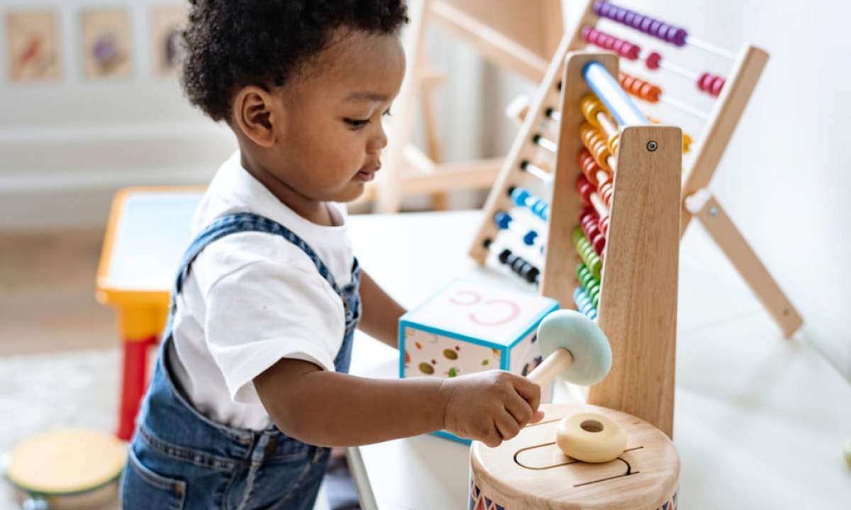 child with abacus