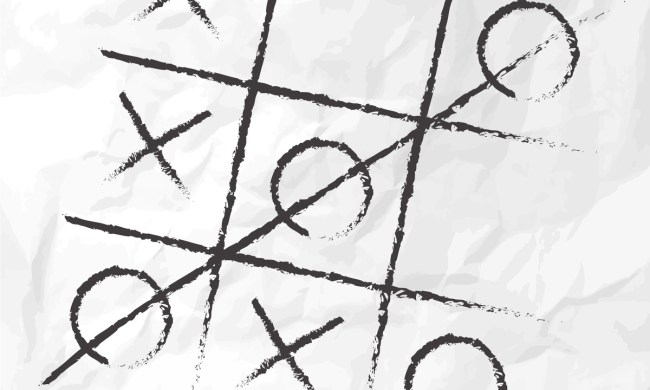 A game of tic-tac-toe on a piece of paper
