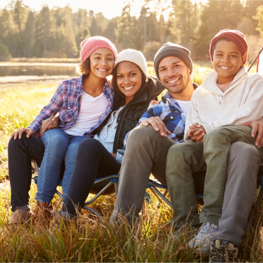 family on a fun camping trip