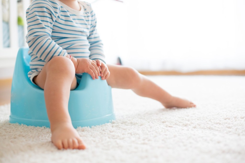 toddler on the potty