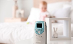 Audio baby monitor in nursery