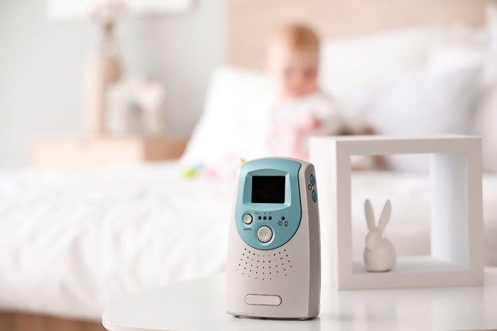 Audio baby monitor in nursery