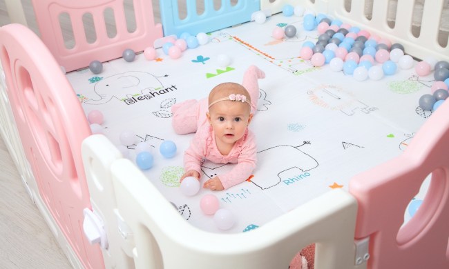 Baby in a playpen