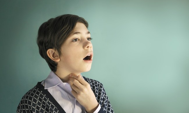 A boy's voice changing