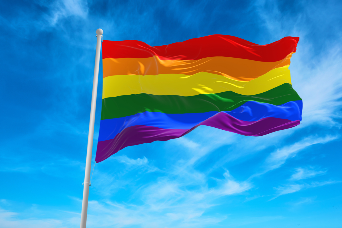 Rainbow flag for Pride Month