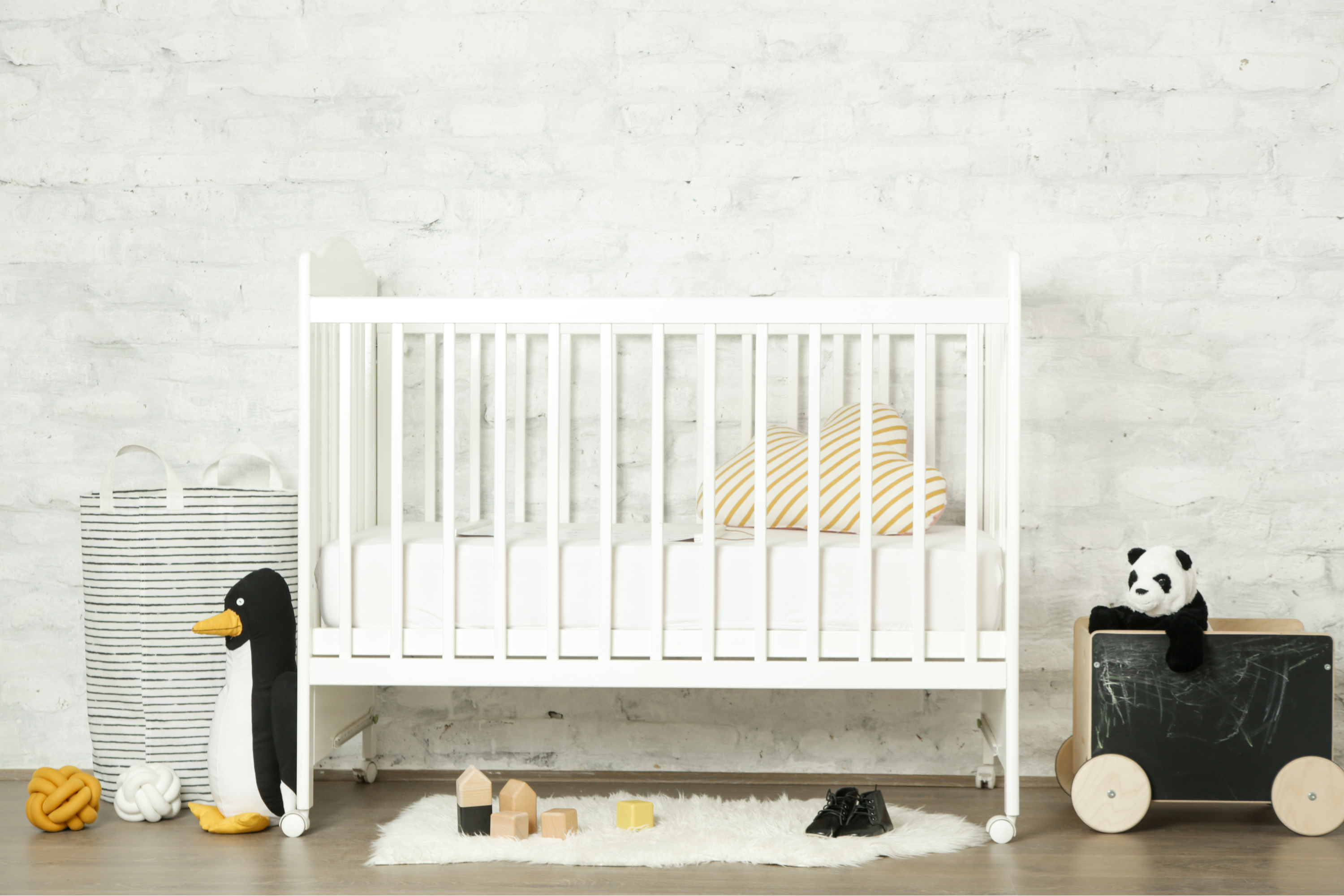 Crib in nursery