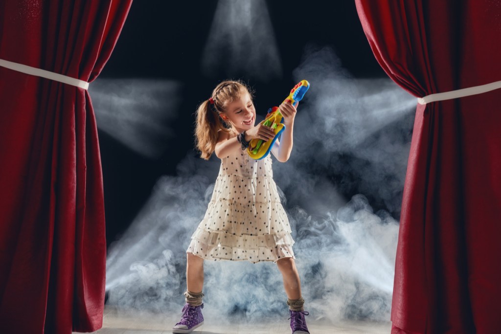 Girl performs in a talent show