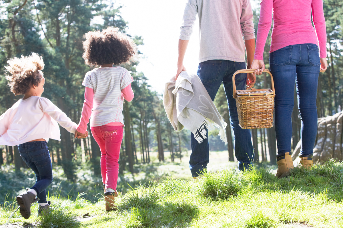 Family going on a Labor Day picnic