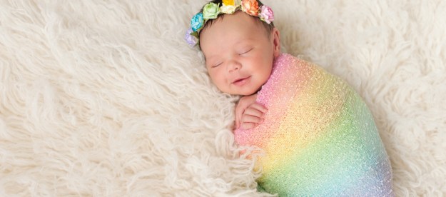 rainbow baby meaning wrapped infant