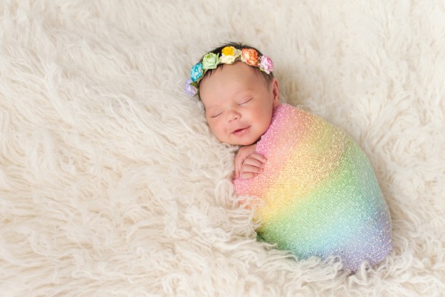 rainbow baby meaning wrapped infant