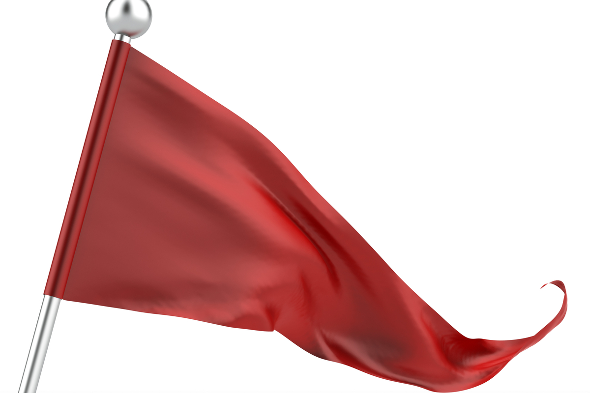red flag ready for a game of Capture the Flag