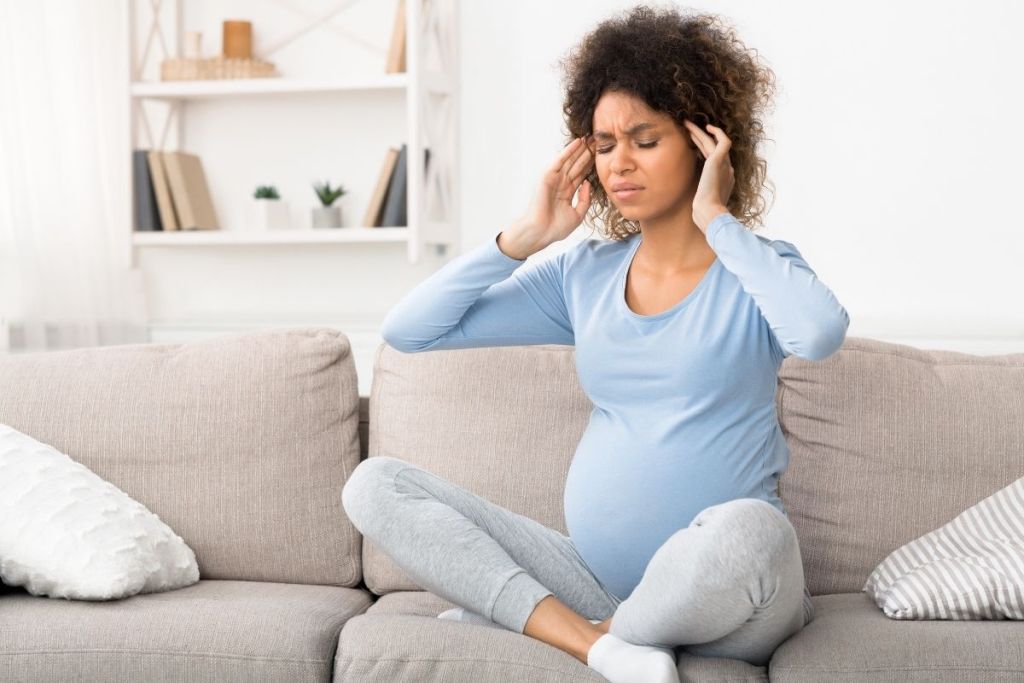 Pregnant woman with headache