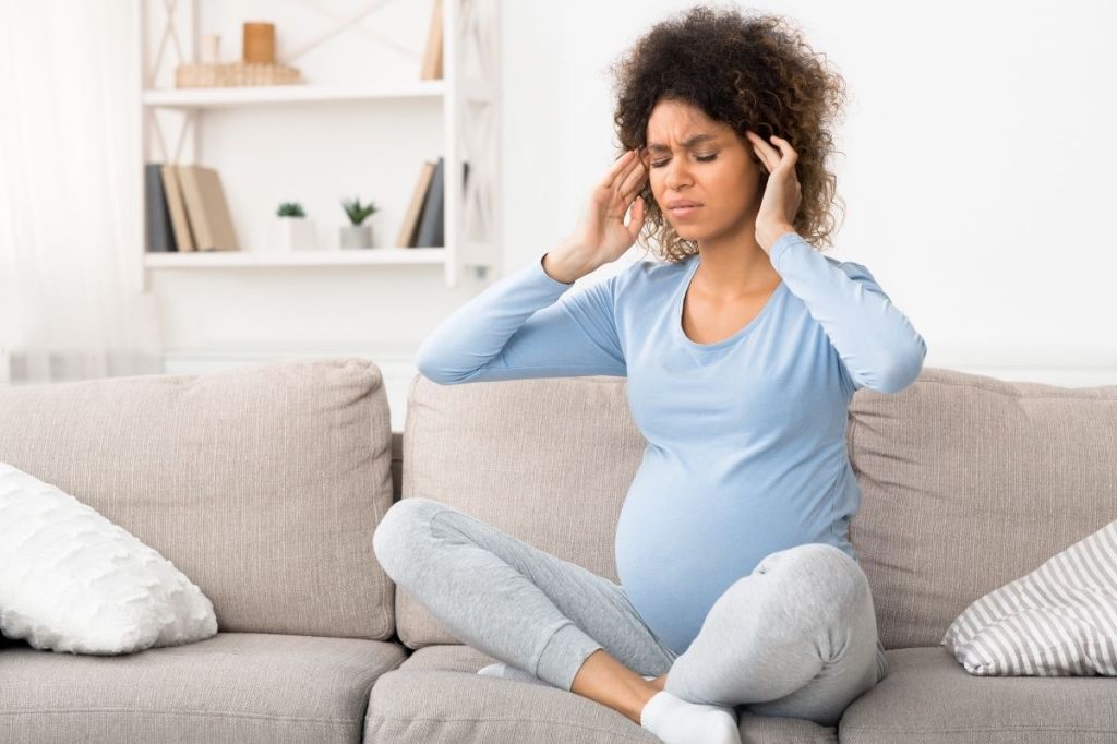 Pregnant woman with headache