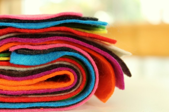 colored felt for projects