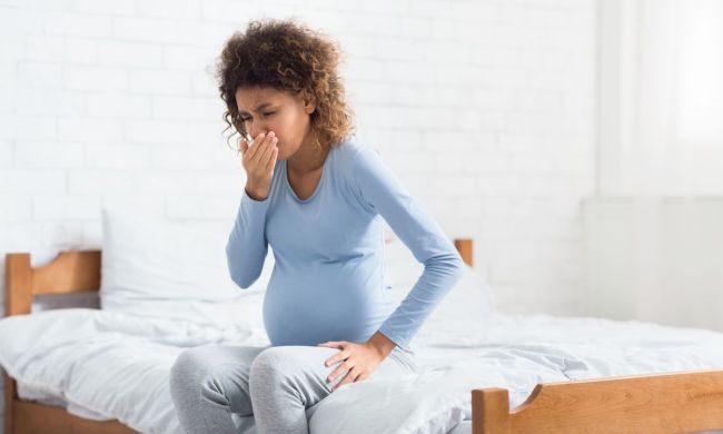 Pregnant woman not feeling well