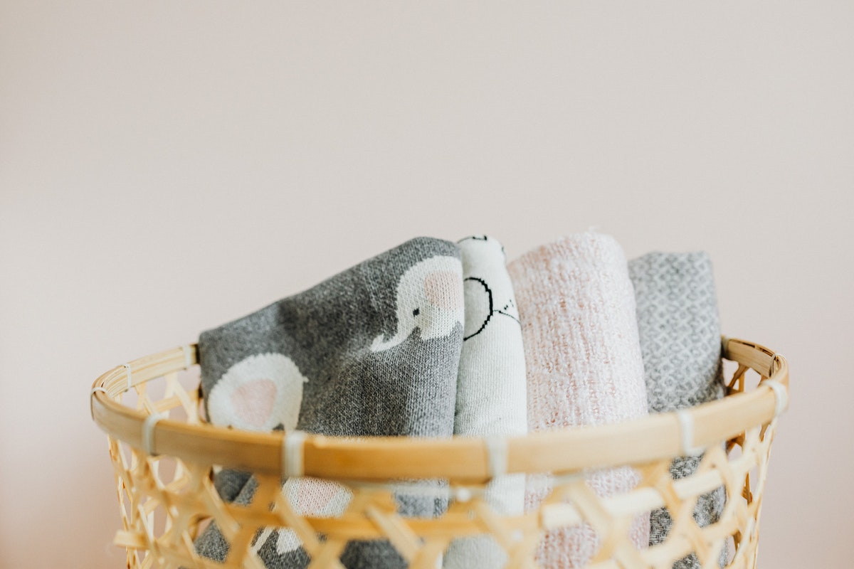 cloths in a basket