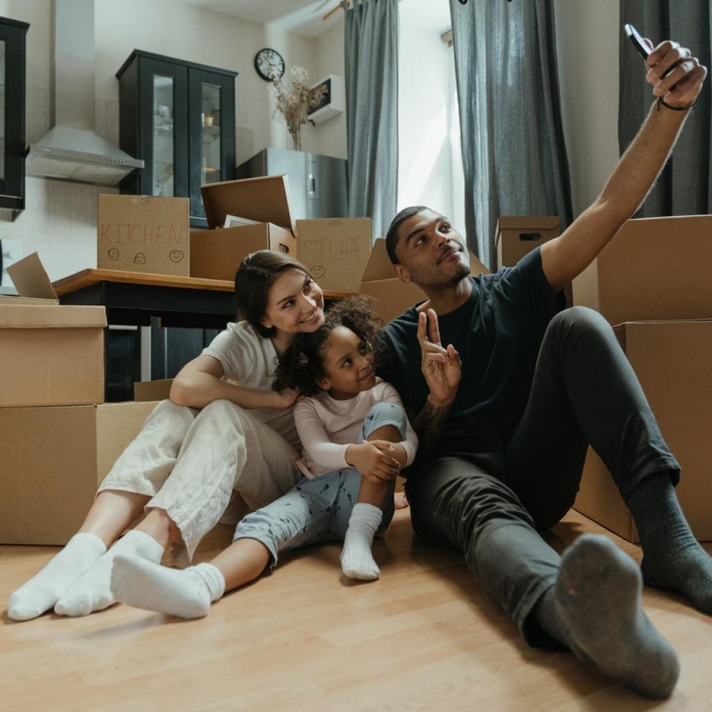 Family capturing moment with iphone 13 camera