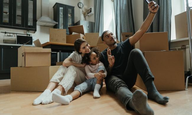 Family capturing moment with iphone 13 camera