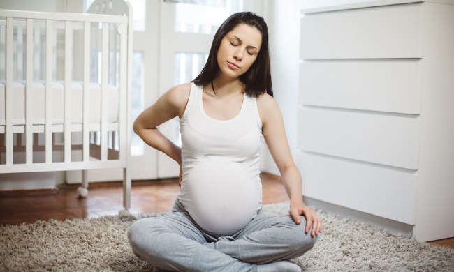 Pregnant woman with back pain