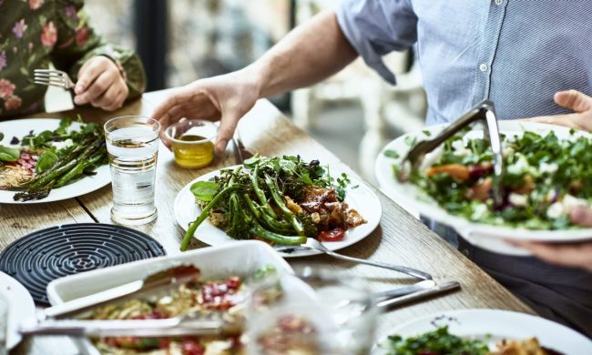 Table with fresh, homemade food.