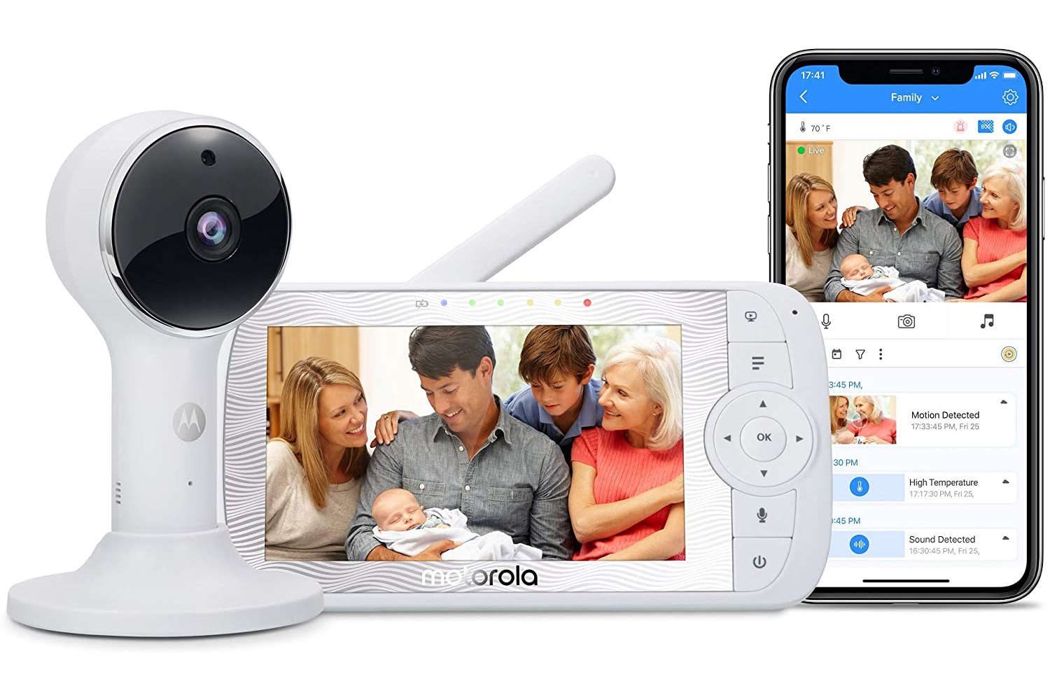 Motorola Connect60 Video Baby Monitor on white background.
