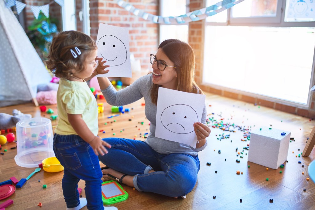 Toddler with therapist