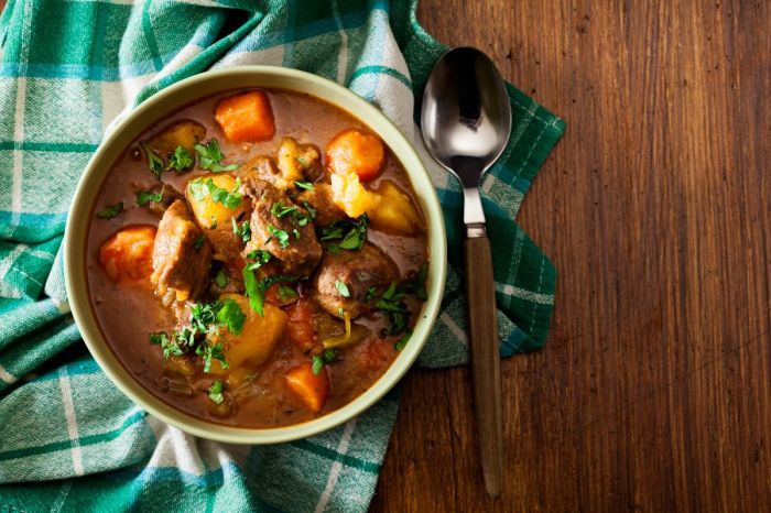 Tasty bowl of Irish stew to enjoy on St. Patrick's Day