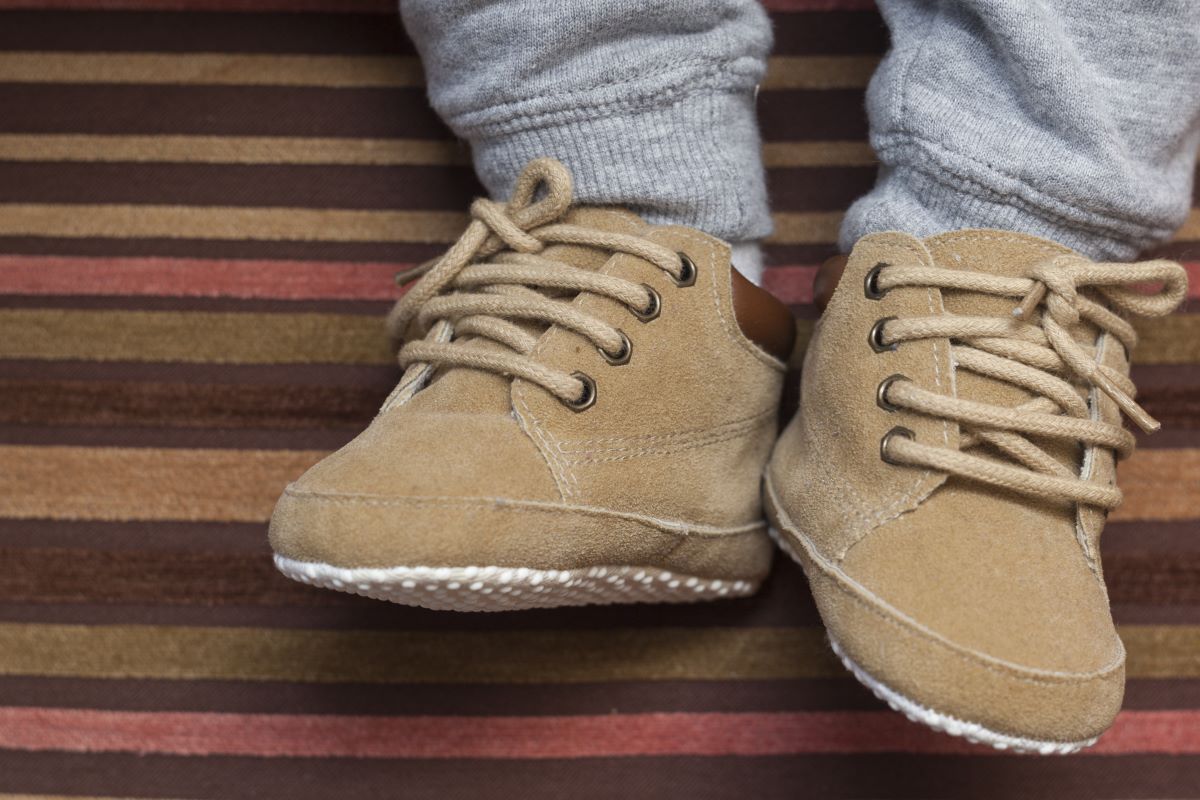 Cute little boy shoes top