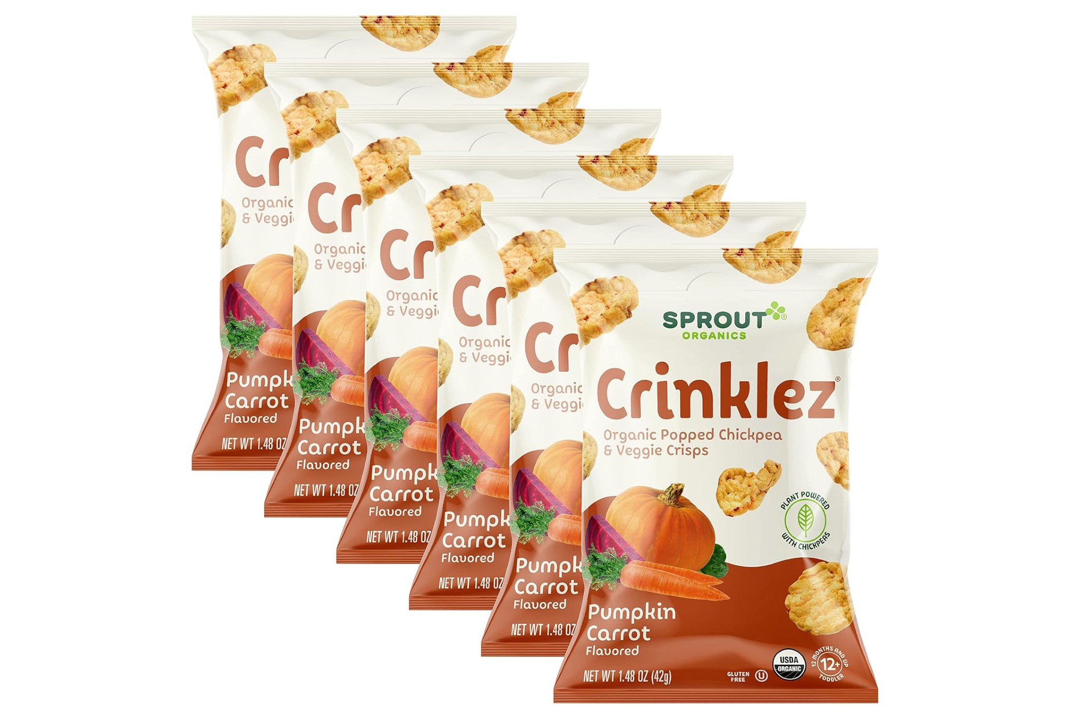 Sprout Organic Toddler Snack Pumpkin Carrot Crinklez