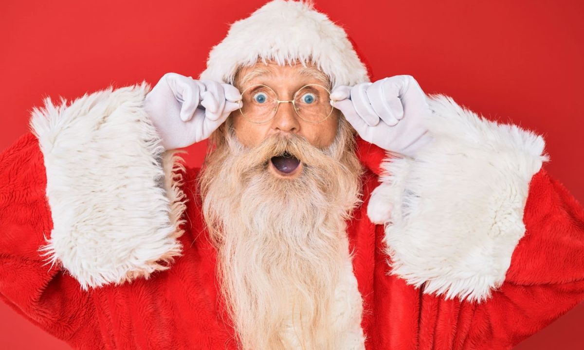 An excited Santa Claus